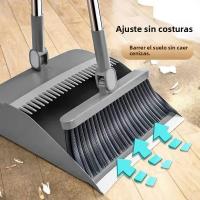 Juego De Escoba Y Escobilla Para El Hogar Con Cabeza De Limpieza Individual Y Plegable Incluye Papel De Aluminio Para Recoger Basura - details 7