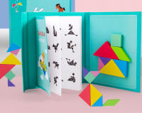 Rompecabezas Magnético 3D De Formas Geométricas Tablero Tangram Juguete Educativo Para Niños Montessori Madera Sin Químicos Peligrosos - details 1