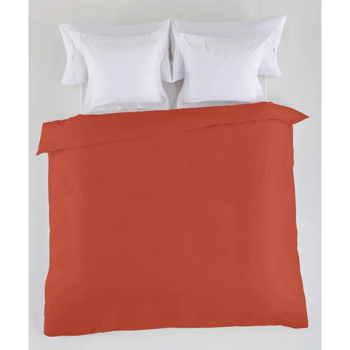 FUNDA NORDICA lisa color tierra - Cama de 90 (1 pieza) - 50% algodón / 50% poliéster - 144 hilos. Gramage: 115 - Fijalo - 1