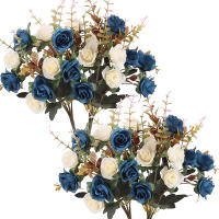 Bouquet De Rosas Artificiales Con Hojas De Eucalipto 12 Cabezas Rojo Para Decoración De Bodas Fiestas Y Hogar Imitación Realista De Flores Para Exterior Y Interior - details 1