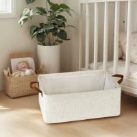 MEJORADA Cesta de Almacenamiento Plegable de Lino con Marco de Acero – Organizador de Gran Capacidad con Asas – Ideal para Armarios y Ropa - details 1