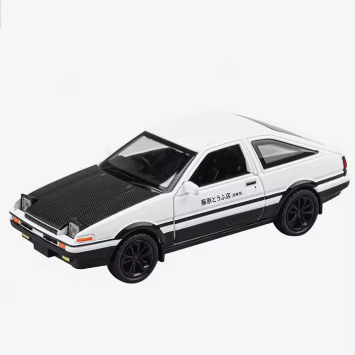 Coche De Juguete Diecast Initial D AE86 1/36 Con Sonido Y Luz Puerta Abierta Plástico ABS Vehículo Educativo Colección Regalo Para Niños - 1