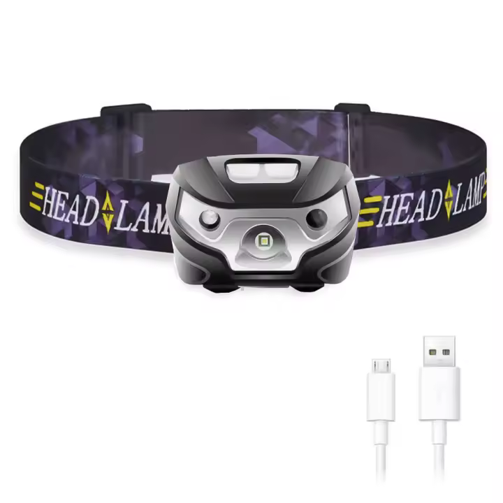 Linterna Frontal LED Recargable Con Sensor De Movimiento Corporal Y USB Para Camping Torcha Táctica Impermeable Con Lámpara De Mano - 1