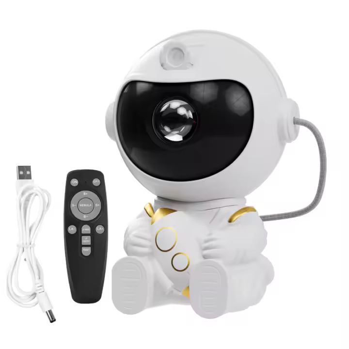 Proyector De Estrellas LED Astronauta Con Altavoz Bluetooth Regalo Para Niños Decoración De Habitación Luz Nocturna Del Cielo Estelar - 1