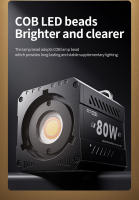 Luz De Video Profesional LED Tri-Color ZU80 Con Montura Bowens Mini 80W COB 2500-6500K Para Fotografía Y Streaming Outdoor - details 3