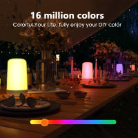 Lámpara De Noche Inteligente Con Toque Sensible RGB Recargable Para Dormitorio Lámpara De Mesa Cómoda Con Cambio De Color Apto Para App Dimmable - details 0
