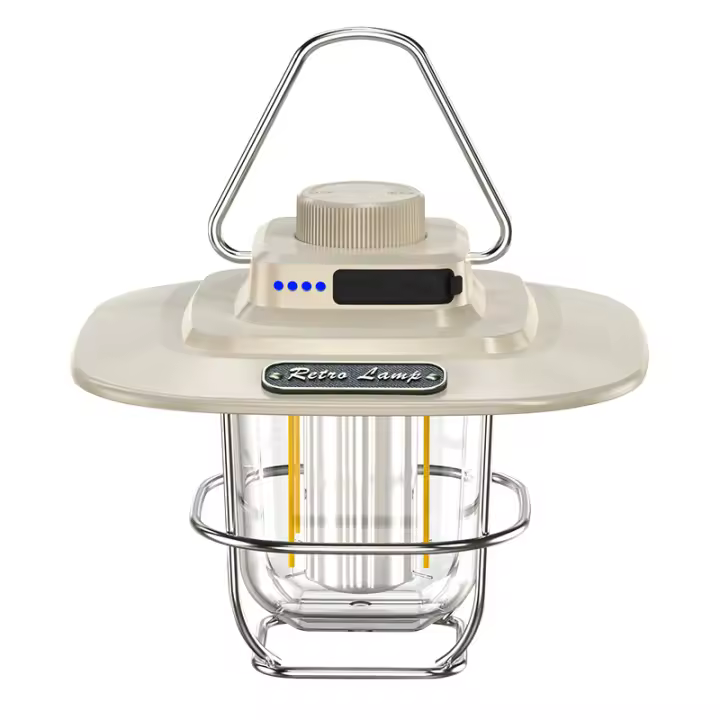 Lámpara De Camping LED Recargable Portátil Retro Con Iluminación Continua Para Exteriores Luz De Emergencia Nocturna Con Soporte Para Colgar - 1