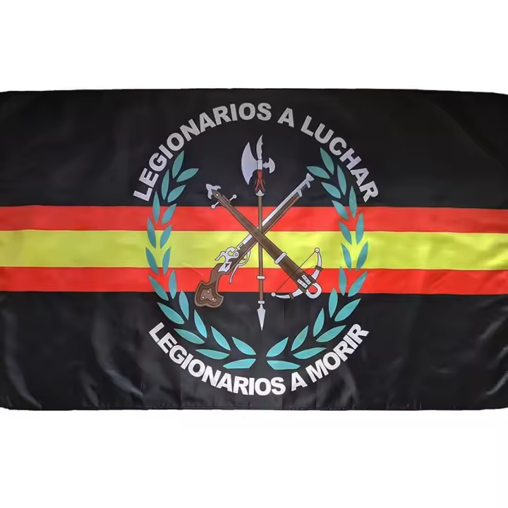 Bandera Legión- Legionarios a luchar | Bandera de tela grande tamaño: 90x150 cm - 1