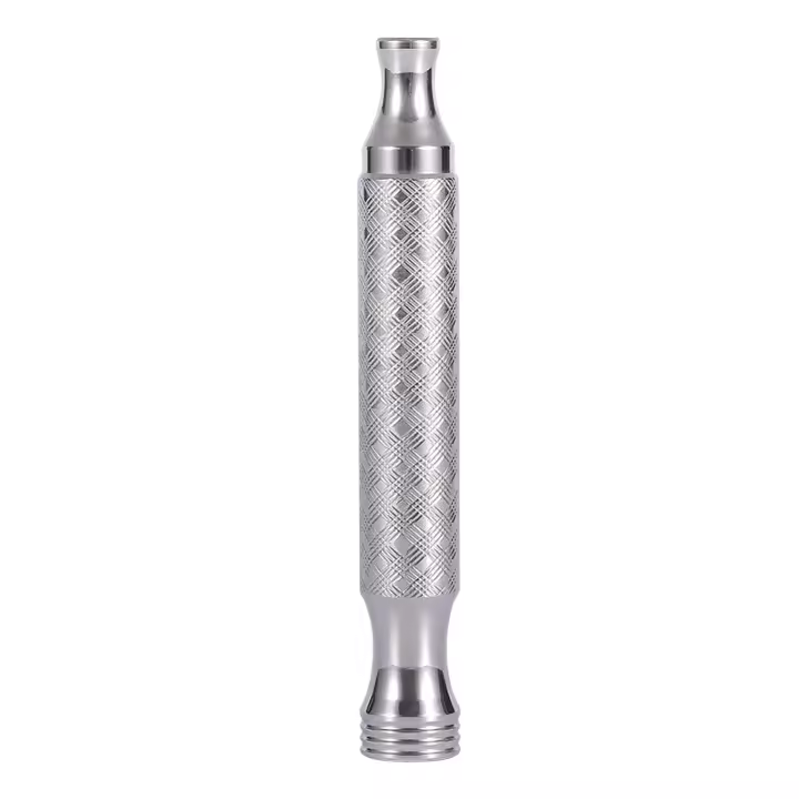 Cuchilla De Afeitar Manual De Acero Inoxidable 316 L CNC Doble Borde Para Hombres Accesorios De Afeitar Solo Mango (Sin Cabeza) - 1