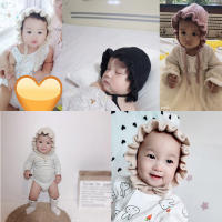 Gorro De Bebé Otoño Invierno Con Diseño De Volante Y Estampado Sólido Ajustable Para Niñas Cabeza Infantil Ropa De Bebé - details 1