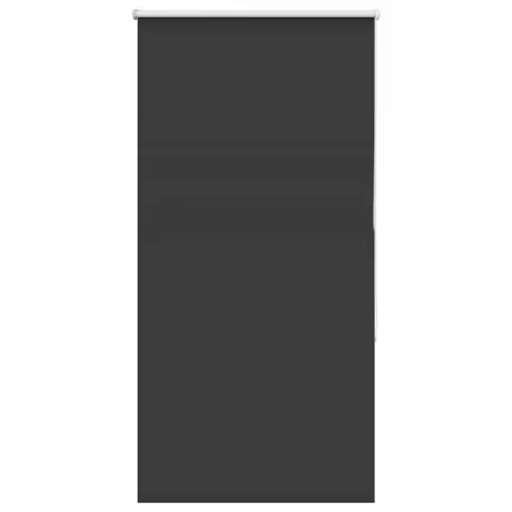 vidaXL Estor Enrollable Opaco negro 80x130 cm Tela Ancho 75,7 cm - 1