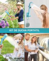 Ducha Portatil Camping, Duchas Acampada Mejorada con Bomba IPX7 Impermeable & Batería 4500mAh Recargable para Senderismo, Lavado Autos, Baño Mascotas - details 2