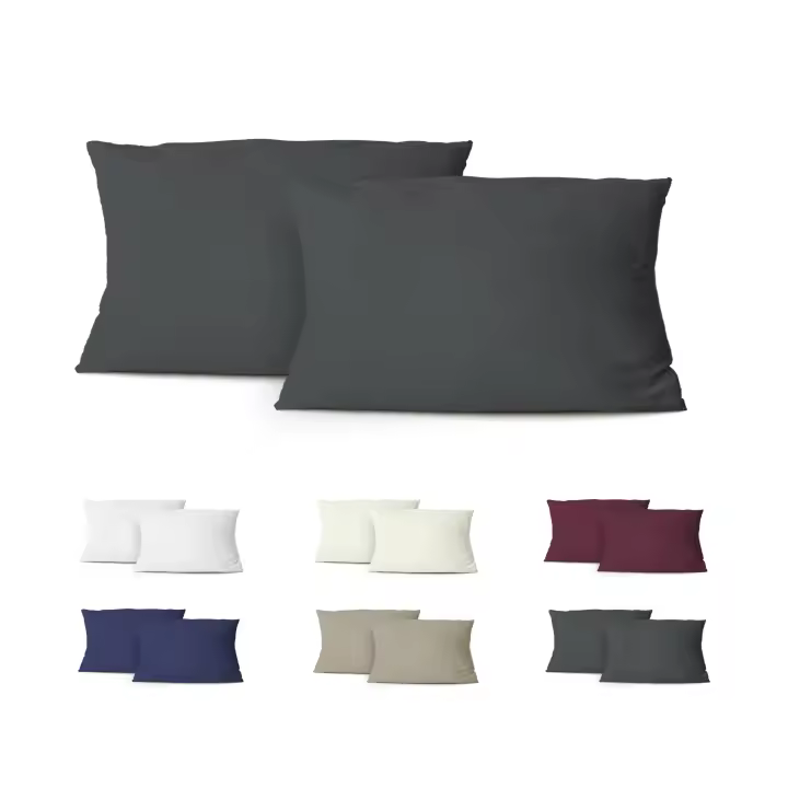 Juego de 2 Fundas Cojin para Cama - Funda Cojin forma de Sobre, Poliéster Transpirable y Suave, Sin Cremallera. - 1