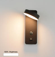 Lámpara De Pared Moderna Para Interior Con Interfaz USB Y Iluminación LED Táctil De 3 Colores Para Sala De Estar Dormitorio Pasillo - details 7