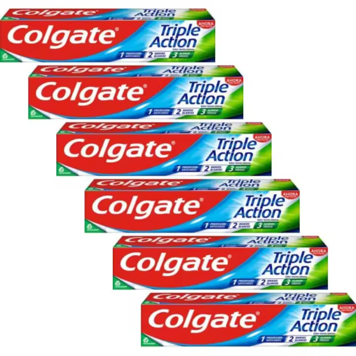 COLGATE Triple Acción - pasta de dientes 3 en 1 - pack AHORRO de 6 unidades de 100ml - 1