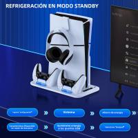 DinoFire Estación De Enfriamiento Rápido Para PS5 Slim Disc/Digital Soporte Vertical Para Gamepad Compatible Con PlayStation 5 - details 4
