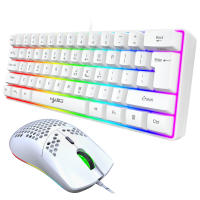 Teclado Y Ratón Gaming HXSJ V700 RGB 61 Teclas Sensación Mecánica Conjunto De Teclado Y Mouse Ergonómico Para Juego De Computadora - details 0