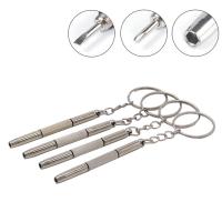 Kit De Reparación De Gafas Con Destornillador 3 En 1 Y Llavero Herramientas Precision Para Relojes Portátiles De AceroTitanio - details 5