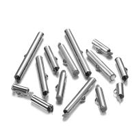 30-50Pcs Crimp End Beads Slide on Clasp Buckles Tubes Connectors Para DIY Joyería Metálicos De Cobre Accesorios De Enlace - details 5