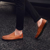 Zapatos Casuales Para Hombre De Cuero Negro Talla Grande 37-47 Loafers Moccasins De Marca Lujo Respirables Slip on 2024 - details 15