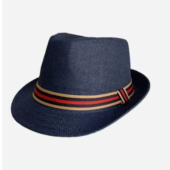 Kebedo Moda Sombrero Fedora Estilo Trilby de Panamá, Complemento de verano ala corta para Hombre Mujer ir a playa Sol y Arena - 1