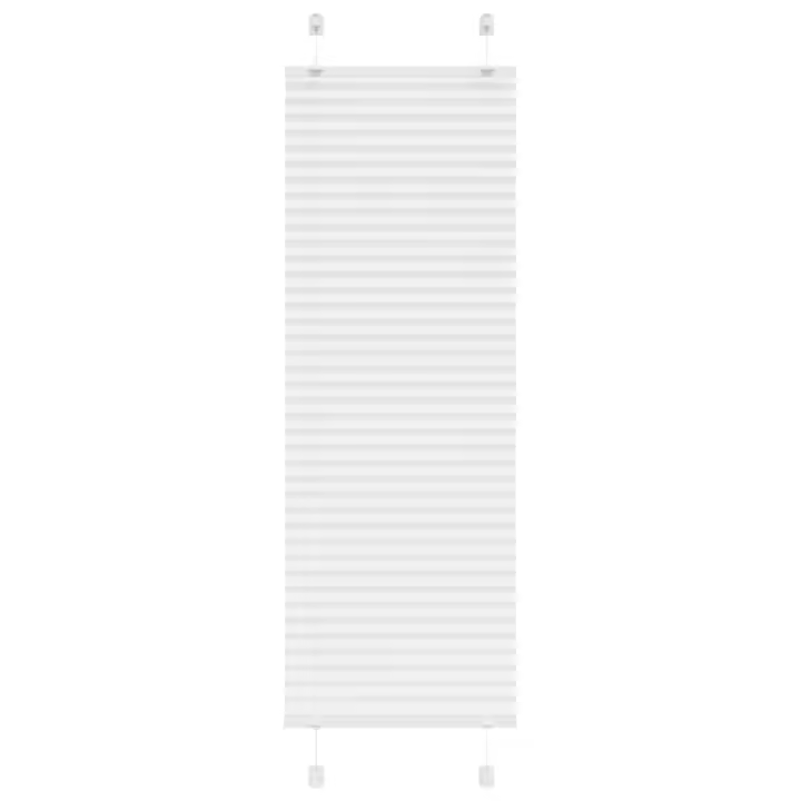 vidaXL Estor Plisado blanco 50x100 cm Tela Ancho 49,4 cm Poliéster - 1