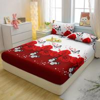 Juego De Sábanas Modernas Y Sencillas Con Patrón De Plantas Y Flores 3 Piezas Sábanas Acabado Mate Cubierta De Cama Para Dormitorio Material 100% Poliéster - details 4