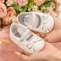 Zapatos De Princesa Para Bebés Nuevos Niñas Con Lazo Tiesa Suela Antideslizante Bajo La Boca Suave Casual Para Niñas 0-18M - details 10