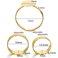 Anillos Blancos Metálicos Ajustables Para DIY 20-40Pcs/lot 7-10mm Suministros Para Fabricación De Joyas Accesorios De Encaje - details 0