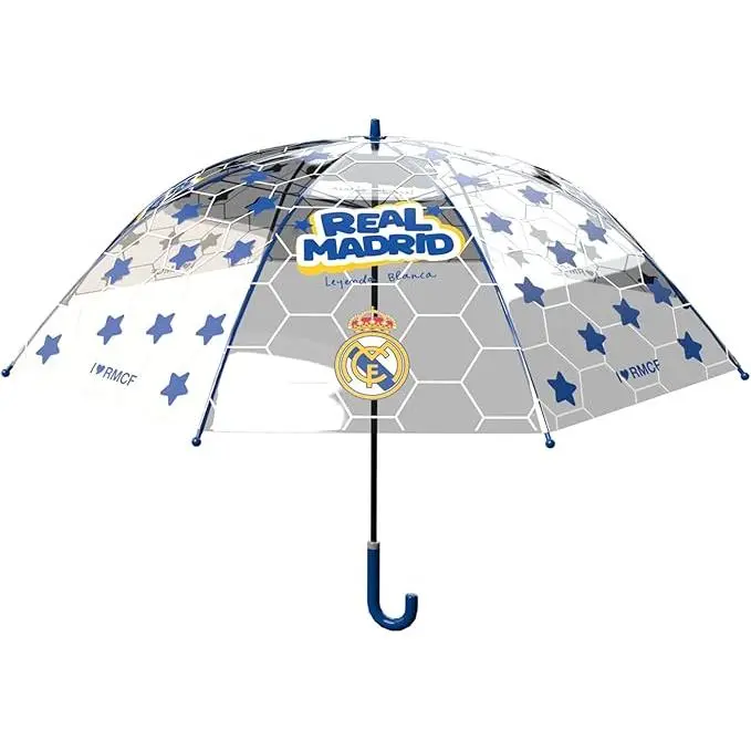 Real Madrid Nuevo Paraguas Infantil Transparente 48cm Manual - 1