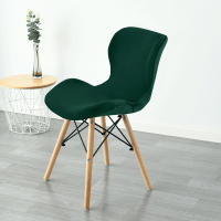 Cubierta De Silla Curva De Mariposa 1Pc Funda De Velours Para Banqueta De Comedor Estilo Europeo Lavable Y Elástica - details 6