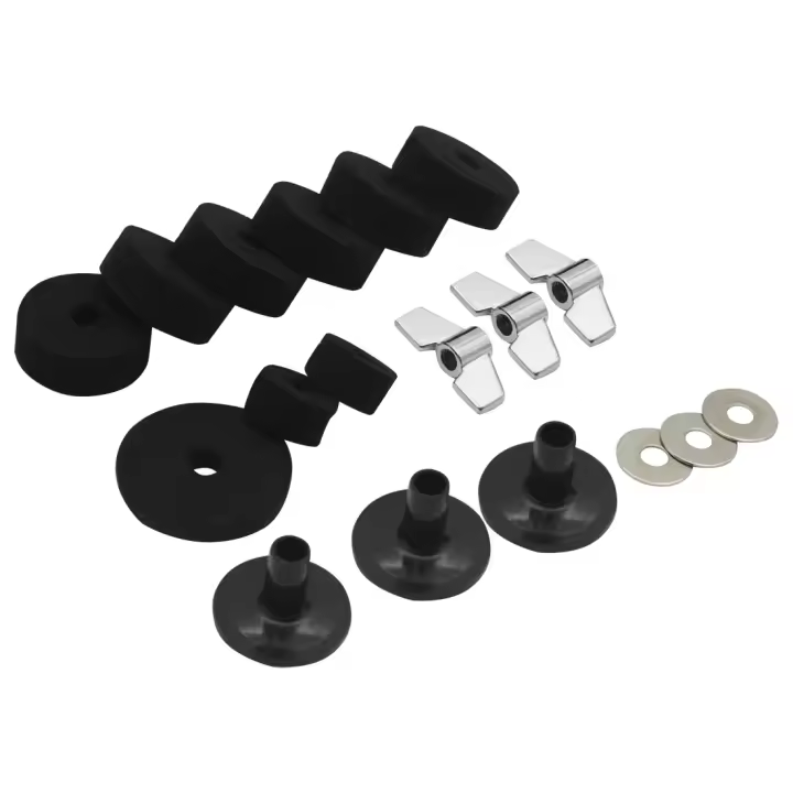 LADE Cymbals Stand Sleeves Set De 18 Piezas Con Base Y Tornillos De Alas Accesorio Para Batería Reemplazo De Felpa Para Estuche De Cymbal Hi-Hat - 1