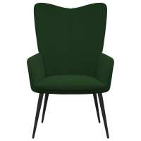 vidaXL Sillón de relax de terciopelo Gris claro, Gris oscuro, Verde oscuro Sillon Dormitorio Sillon Comodos Silla Relax Sillón Sofá - details 4