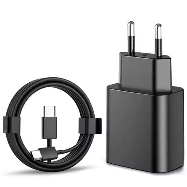 Cargador rápido 45W para Samsung USB-C + 2M USB C Cable Negro - 1