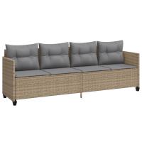 vidaXL Tumbona con cojines ratán sintético Negro y crema, Marrón y crema, Gris Sillas de Exterior Ideal para jardín, playa, piscina, terraza Tumbona Piscina Tumbonas Playa Tumbonas Jardín Exterior - details 5