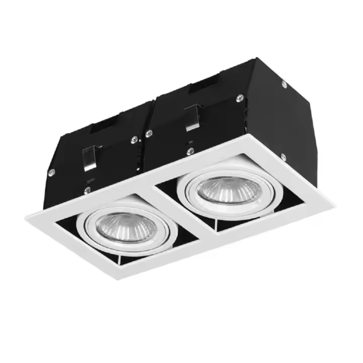 FORLIGHT Downlight Ip23 Cardan Double Gu10/G5,3 100W Blanco - 1