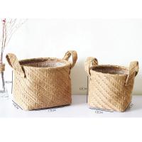 Cesta De Almacenamiento De Juta Tejida Con Algodón Y Lino Para Mesa Organizador De Juguetes Y Ropa Ecológico Plegable - details 6