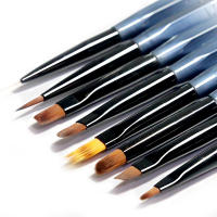Pincel De Arte Para Uñas Gradient Color Dibujo Y Pintura De Plumas Para Diseño De Tiras De Uñas DIY Manicura Rosa Con Negro - details 1