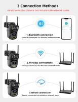 Cámara de vigilancia WiFi 4K 8MP, lente dual, zoom digital 4X, detección humana AI, ONVIF, cámaras IP PTZ de seguridad para exteriores - details 9