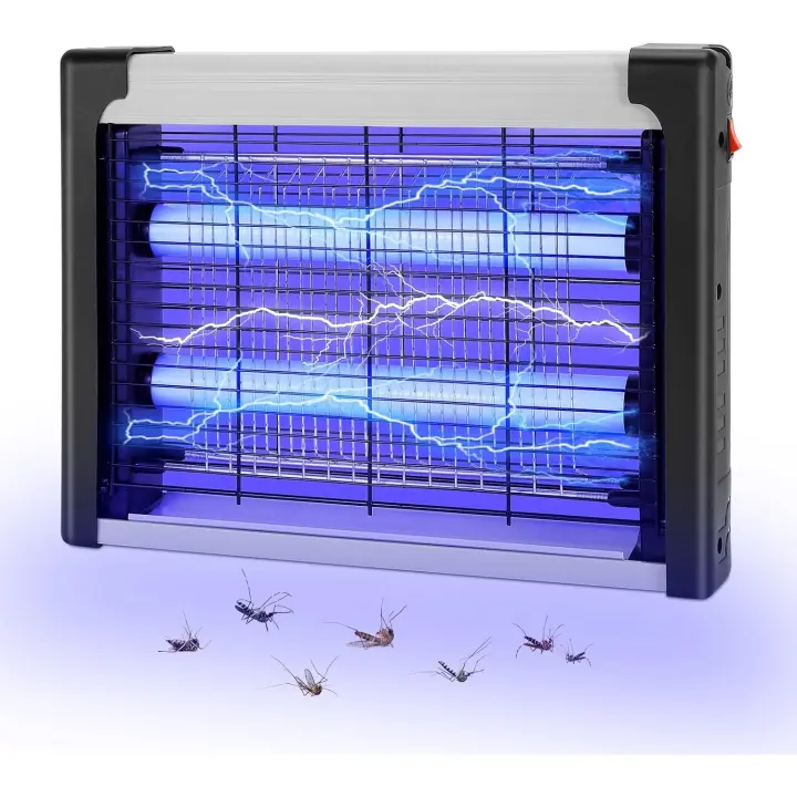 Lampara antimosquitos silenciosa para dormitorio de Hotel, casa, Mosquitera con Control de mosquitos, Mosquiteras colgante de pared de estrella, descarga electrica, repelente mosquitos y moscas para cocina. Mosquiteros para cuarto de baño, cocina, jardín. - 1