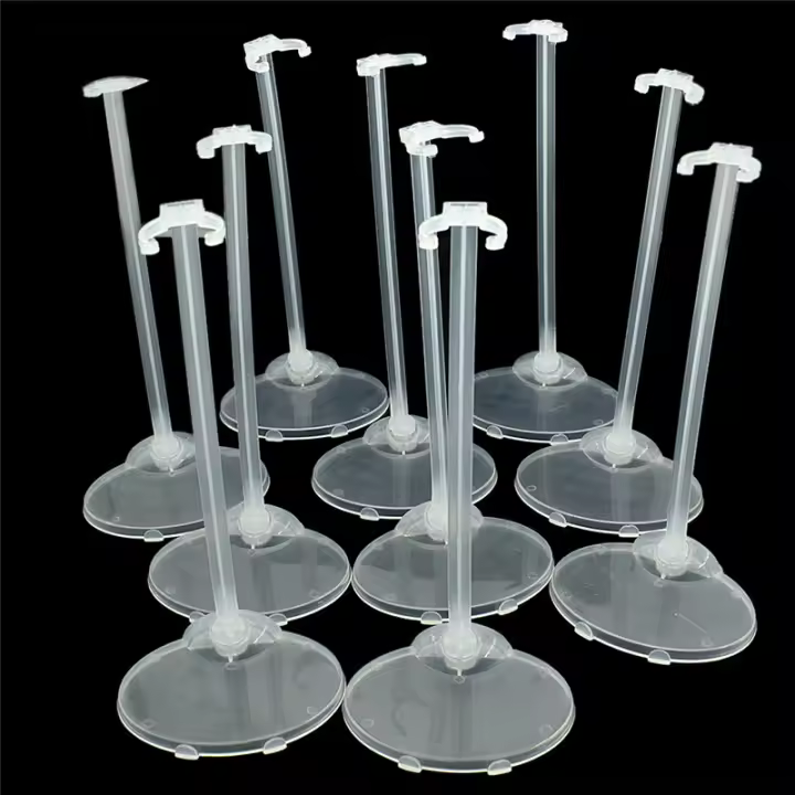 10PCS Soporte Transparente Para Muñecas Y Figuras De Juguetes Exhibidor De Modelo Color Transparente Prop De Apoyo - 1