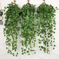 1 Pieza De Plantas Artificiales Enredadera Para Pared Colgante Decoración De Pared Verde Falsa Flor De Rotan Venta Al Por Mayor - details 1