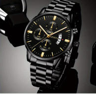 Reloj De Pulsera De Acero Inoxidable Para Hombre Estilo Casual Y Negocios Con Fechainfo Montre Homme Reloj De Pulsera De Cuarzo - details 6