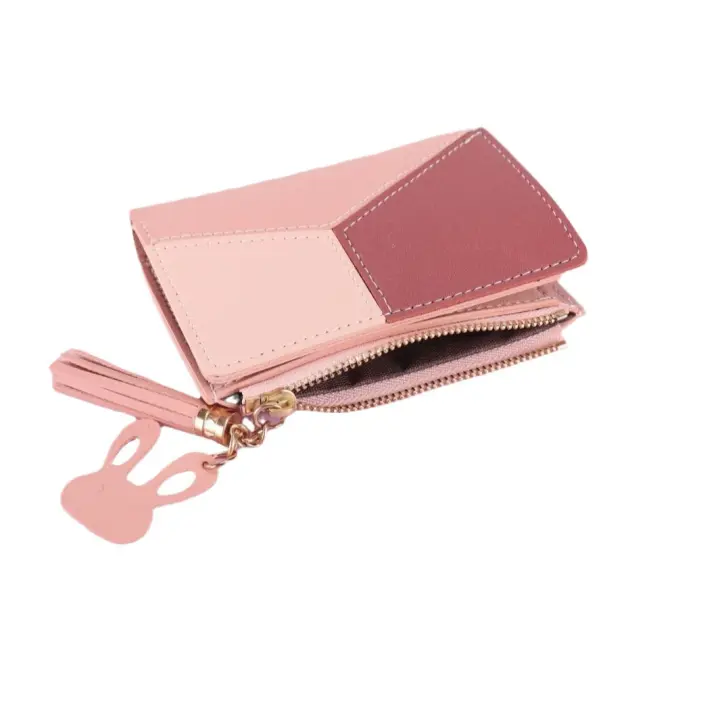 Cartera para mujer, estilo corto, Cartera de moda de alta gama, titular de la tarjeta de color contrastante
Monedero de la moneda - 1