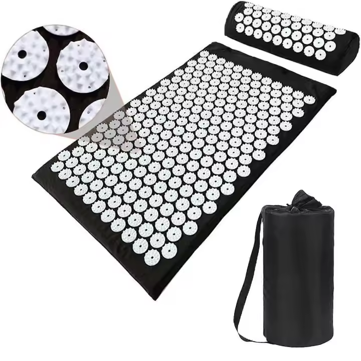 Acupressure Yoga Mat and Pillow Set with Bag, Neck and Back Pain, Muscle Relaxation, Stress Relief - 1