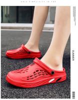 Sandalias De Hombre Para Verano Clogs EVA Zapatillas De Jardín Plataforma Playa Couplet Slides Para Interior Baño Talla Grande - details 19