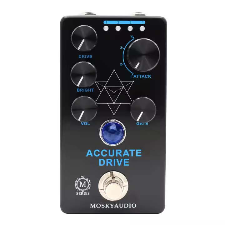 Pedal De Efectos Mosky Accurate Drive Para Guitarra Y Bajo Con Puerta De Ruido Y Cuatro Modelos Overdrive Pedal Bypass Verdadero Accesorios De Guitarra - 1