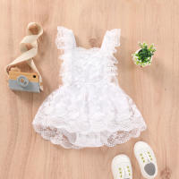 Bodysuit De Verano Para Bebés Niñas Lioraitiin Con Encaje Floral Estilo off Shoulder Ropa Infantil Recién Nacidos 0-24M - details 17