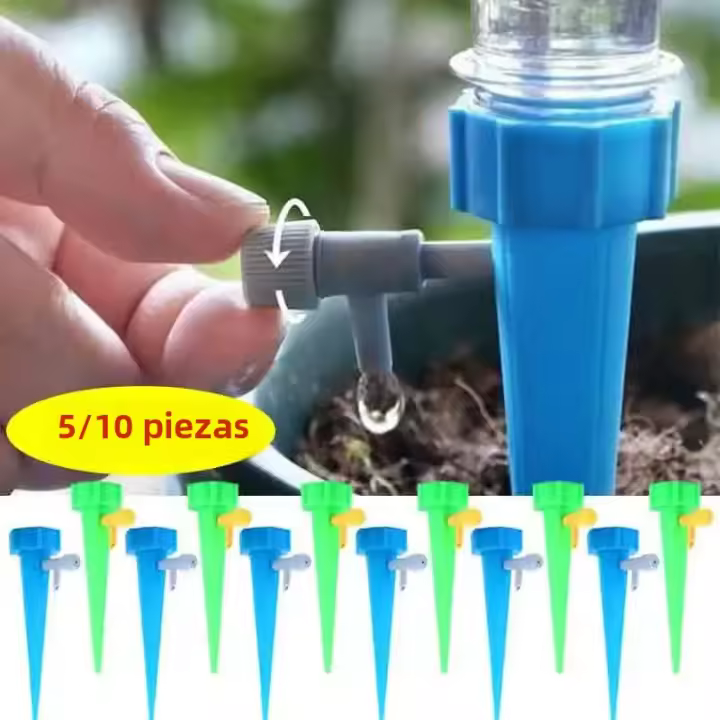 Kit De Riego Automático 5Pcs/10Pcs Para Plantas De Interior Y Jardín Dispositivo Creativo De Riego Self-Watering - 1