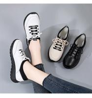 Zapatos Planos Para Mujer Suela Plataforma Cordones De Cuero Split 2024 Tendencia Primavera Casual Zapatos Para Madres - details 2